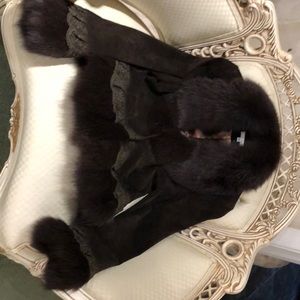 Exotic chocolate brown suede jacket.